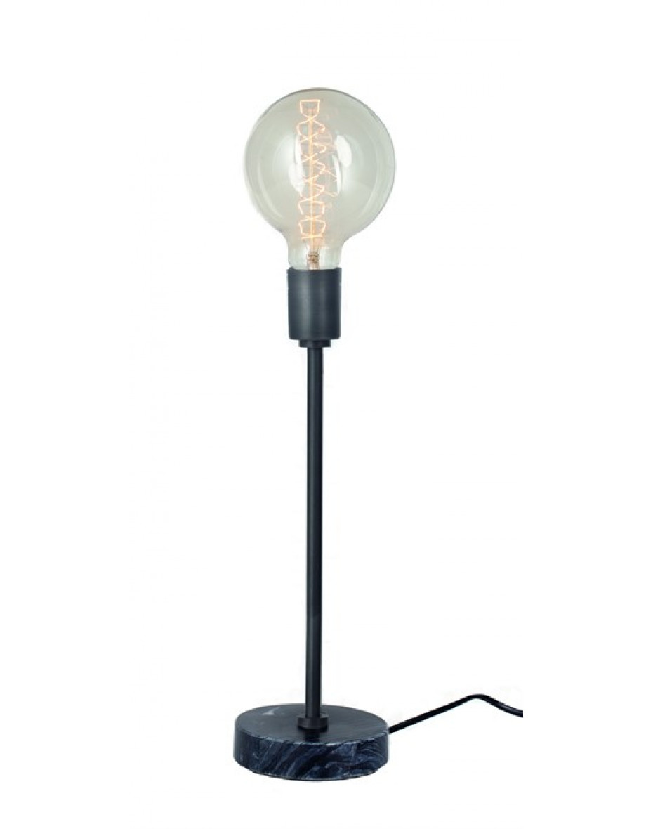 Stolná lampa  s mramorovým podstavcom - Narvic 40 cm výška